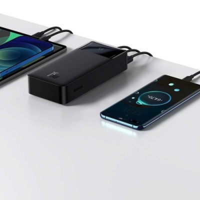 додаткова батарея power bank baseus bipow digital display 15w 30000mah overseas edition black (ppbd050201) 