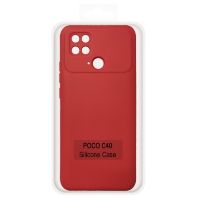 Купить силіконовий чохол silicone cover для xiaomi poco c40 (червоний) онлайн