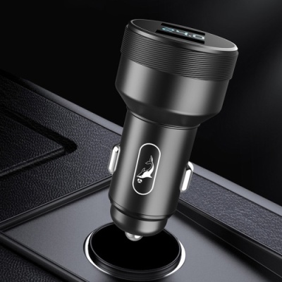 Автомобільний Зарядний Пристрій SkyDolphin SZ05 2USB/18W/QC3.0 (Чорний)