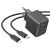 Мережевий Зарядний Пристрій Hoco CS14A 1USB/18W/QC3.0 + 1Type-C/20W/PD + (Type-C - Lightning) (Чорний) мережевий зарядний пристрій hoco cs14a 1usb/18w/qc3.0 + 1type-c/20w/pd + (type-c - lightning) (чорний)