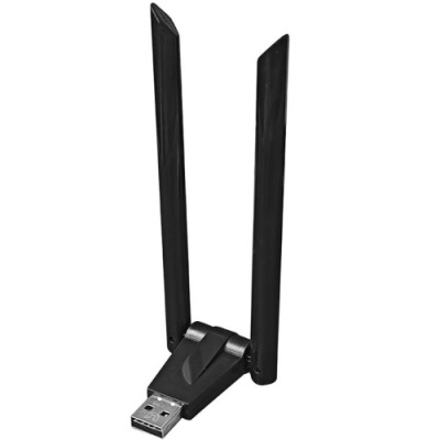 wi-fi адаптер w136 300mbps з двома антенами black 