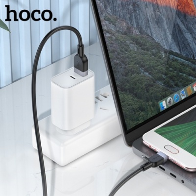 кабель hoco x109 silicone usb - microusb 2.4a/2m (чорний) 