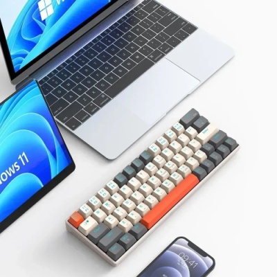 клавіатура провідна twolf t60 blue switch (синій/білий) 