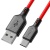 кабель earldom ec-154c soft silicone usb - type-c 3a/1m (червоний) 