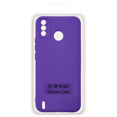 Купить чохол soft silicone case full для tecno spark 6 go (фіолетовий) онлайн