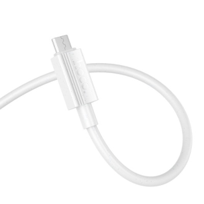 кабель hoco x107 usb - microusb 2.4a/1m (білий) 