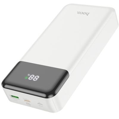 додаткова батарея power bank hoco j102a cool pd20w + qc3.0 20000 mah (білий) 