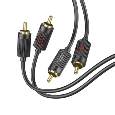 кабель hoco upa29 2*rca to 2*rca 1.5m (чорний) 