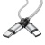 кабель hoco x50 excellent (pd) type-c - type-c 100w/5.0a/2m (сірий) 