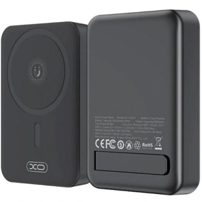 додаткова батарея power bank xo pr231 with magsafe 15w + pd20w 10000 mah (чорний) 