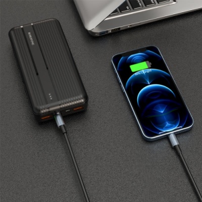 додаткова батарея power bank borofone bj9a uranus 22.5w fully compatible 20000mah (чорний) 