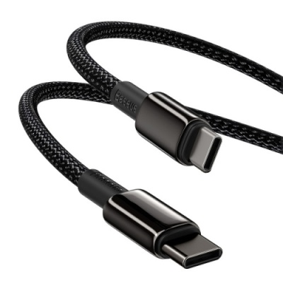 кабель baseus tungsten gold type-c - type-c 100w/2m (catwj-a01) (black) 
