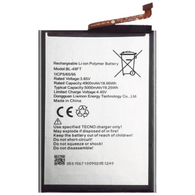 акумулятор (original prc) для pop 4 pro (bc3), pop 4 (bc2), spark 6 go (ke5), spark 5 pro (kd7), camon 15 (cd7), bl-49ft, (5000 mah)