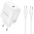 Мережевий Зарядний Пристрій Borofone BN33 PD40W (1Type-C) + Type-C - Type-C (білий) мережевий зарядний пристрій borofone bn33 pd40w (1type-c) + type-c - type-c (білий)