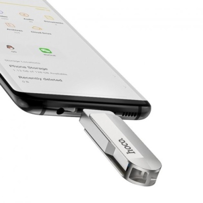 usb флеш-накопичувач hoco ud10 usb3.0 - type-c 64gb (сталевий) 
