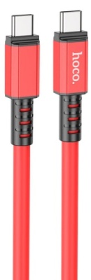кабель hoco x85 strength (pd) type-c - type-c 60w 3a/1m (червоний) 