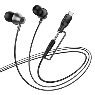 навушники hoco m119a mia 2in1 3.5/type-c (чорний) 