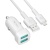 Автомобільний Зарядний Пристрій Ridea RCC-21312 Grand 2USB/2.4A + (USB - Lightning) (Білий)