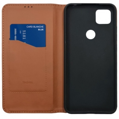 Купить чохол-книжка leather fold для xiaomi redmi 9c/10a (темно-зелений) онлайн