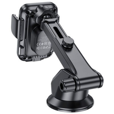 Автотримач Hoco HW11 з безпровідним зарядним пристроєм (Чорний)