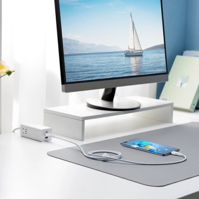 кабель baseus pudding series fast charging cable type-c - type-c 100w/1.2m (p10355702221-00) (white) 
