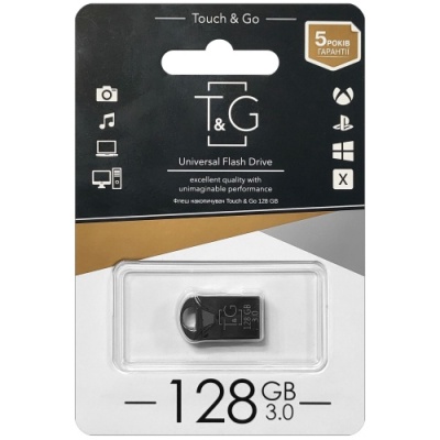 usb флеш-накопичувач tg 128gb metal 106 (сталевий) 