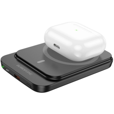 додаткова батарея power bank borofone bj63 with magsafe 15w+pd20w 5000 mah (чорний) 