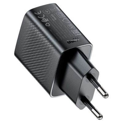 мережевий зарядний пристрій acefast a102 pd30w (1type-c) (чорний) 