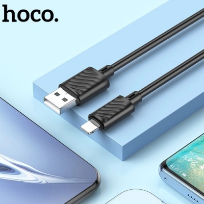 кабель hoco x88 gratifield usb - lightning 2.4a/1m (чорний) 