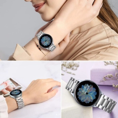 ремінець універсальний stainless steel для samsung/amazfit/xiaomi (20mm) (silver) 