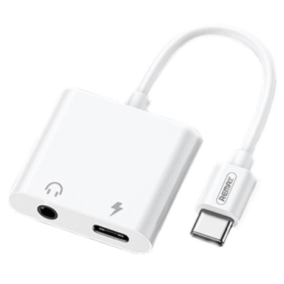 перехідник remax rl-la11 remine type-c - 3.5mm aux + type-c (білий) 