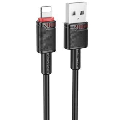 кабель borofone bx110 usb - lightning 2.4a/1м (чорний) 