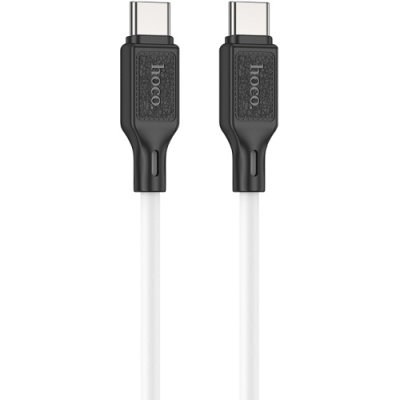 кабель hoco x90 cool silicone (pd) type-c - type-c 60w 3a/1m (білий) 