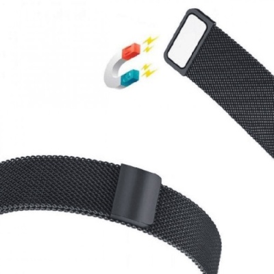 ремінець універсальний milanese loop для samsung/amazfit/xiaomi (20mm) (grey) 