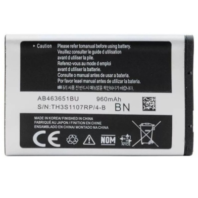 акумулятор (aa premium) для samsung gt-s5610 / s3650 / sgh-l700 / ab463651be / ab463651bu (960mah)