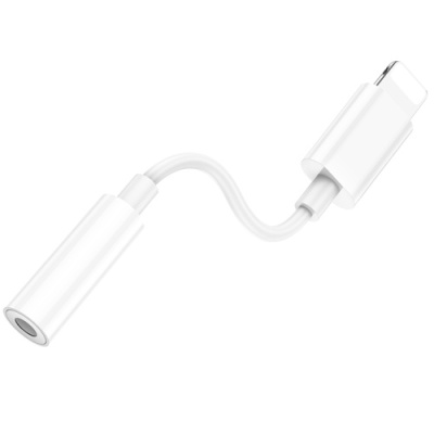 перехідник hoco ls34 lightning - aux (3.5mm) (білий) 