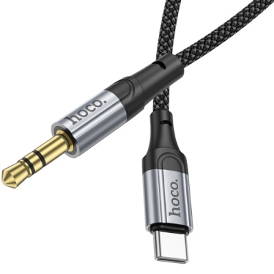 кабель aux hoco upa26 3.5mm(male) - type-c(male) 1m (чорний) 