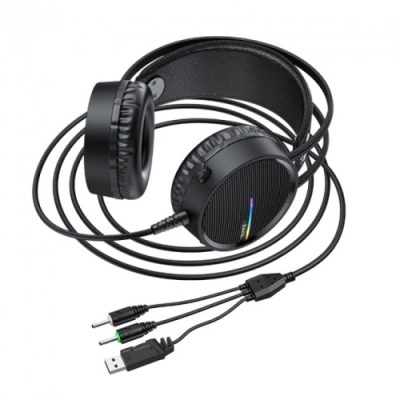навушники для комп'ютера hoco w100 pc touring (чорний) 