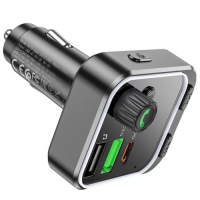 FM Модулятор Borofone BC53 PD20W+QC3.0 (Чорний)