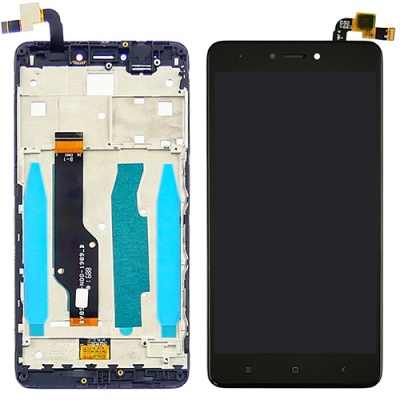 дисплей для xiaomi redmi note 4x з чорним тачскріном і корпусною рамкою