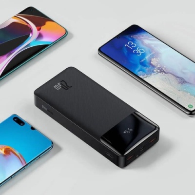додаткова батарея power bank baseus bipow digital display 20w 20000mah overseas edition black (ppbd050501) 