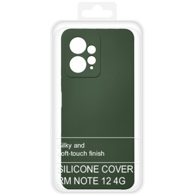 Купить силіконовий чохол soft silicone case для xiaomi redmi note 12 4g (темно-зелений) онлайн