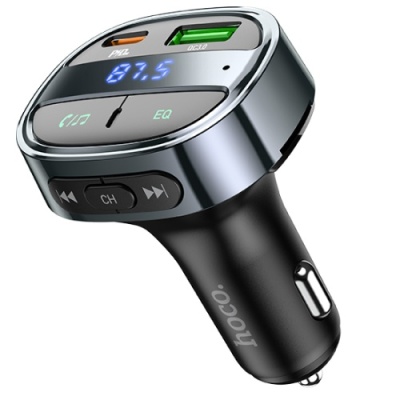 FM Модулятор Hoco E70 (PD30W+QC3.0) (Чорний)