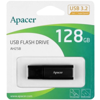 usb флеш-накопичувач apacer ah25b 128gb 3.2 (чорний) 