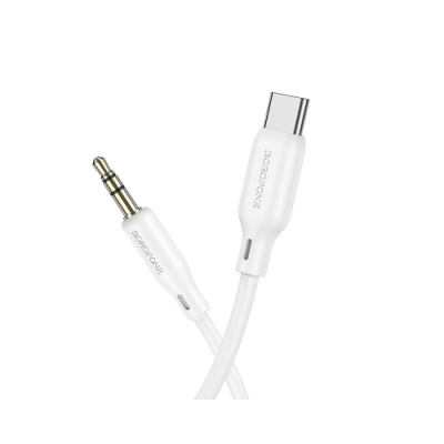 кабель aux borofone bl18 3.5mm(male) - type-c(male) 1m (білий) 