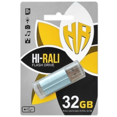 usb флеш-накопичувач hi-rali corsair 32gb (сталевий) 