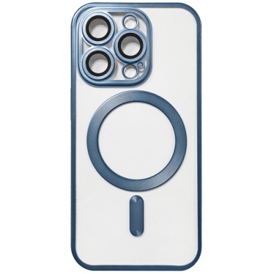 Купить чохол tpu metallic full camera with magsafe для apple iphone 13 pro max (matte blue) онлайн