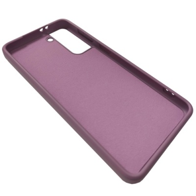 Купить силіконовий чохол soft silicone casevsmagnet ring для samsung g991 galaxy s21 - cherry purple онлайн