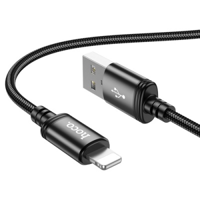 кабель hoco x89 wind usb - lightning 2.4a/1m (чорний) 