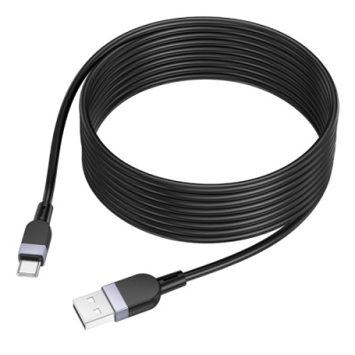 кабель hoco x109 silicone usb - type-c 3.0a/3m (чорний) 
